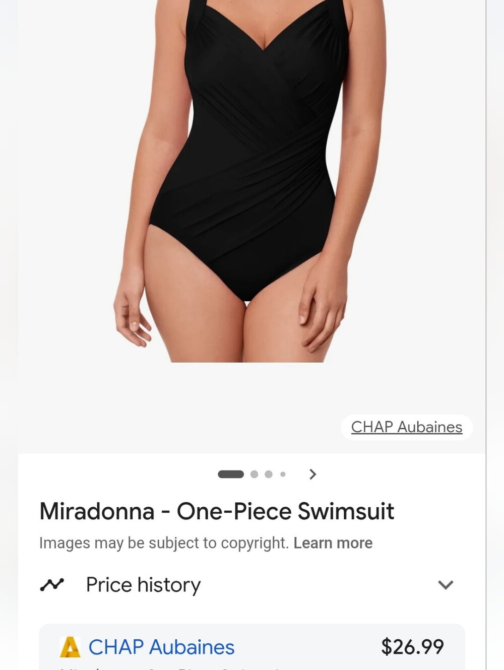 Adonna Black Ruched Wrap One-Piece Swimsuit